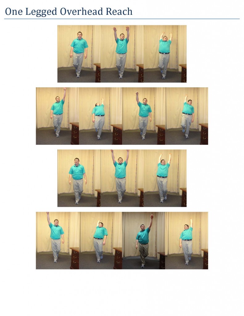 One Legged Overhead Reach Physical Therapy in Pueblo PT Connections