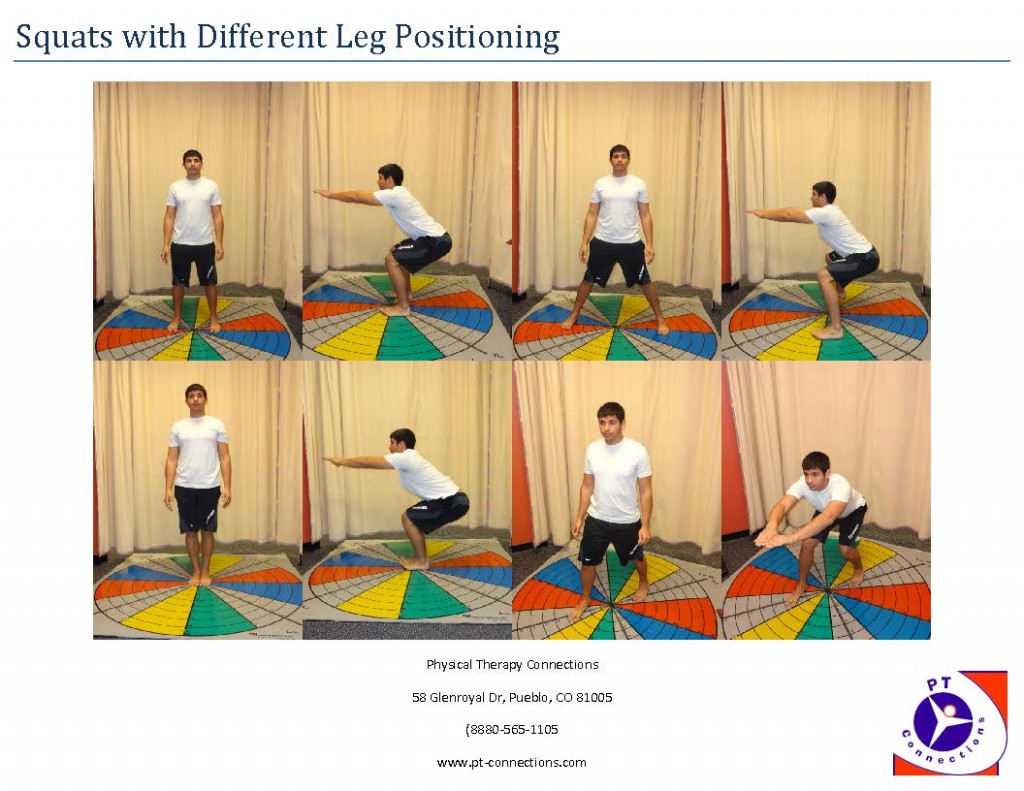 Squats with Different Leg Positioning Physical Therapy in Pueblo PT