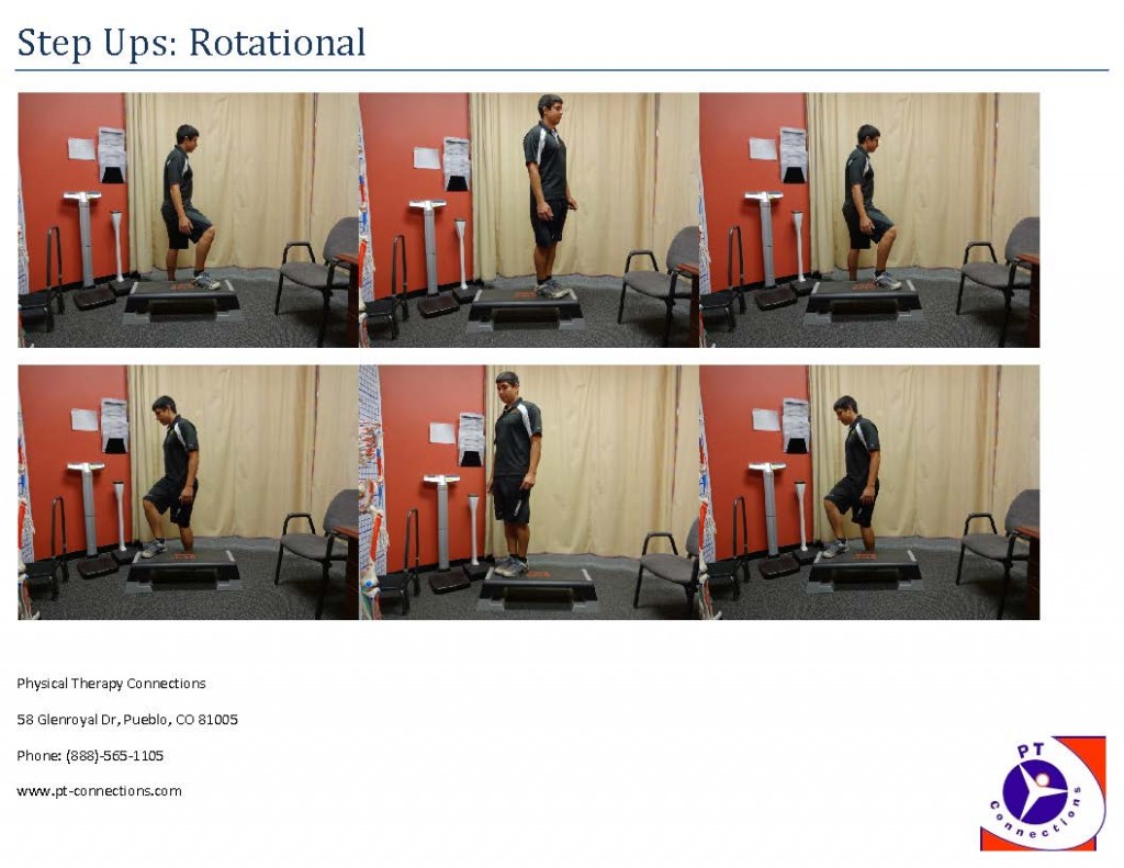 Step Ups rotational Physical Therapy in Pueblo PT Connections