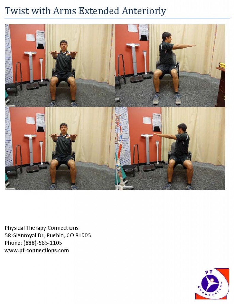 Twist with Arms Extended Anteriorly Physical Therapy in Pueblo PT