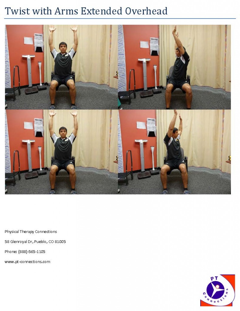 Twist with Arms Extended Overhead Physical Therapy in Pueblo PT